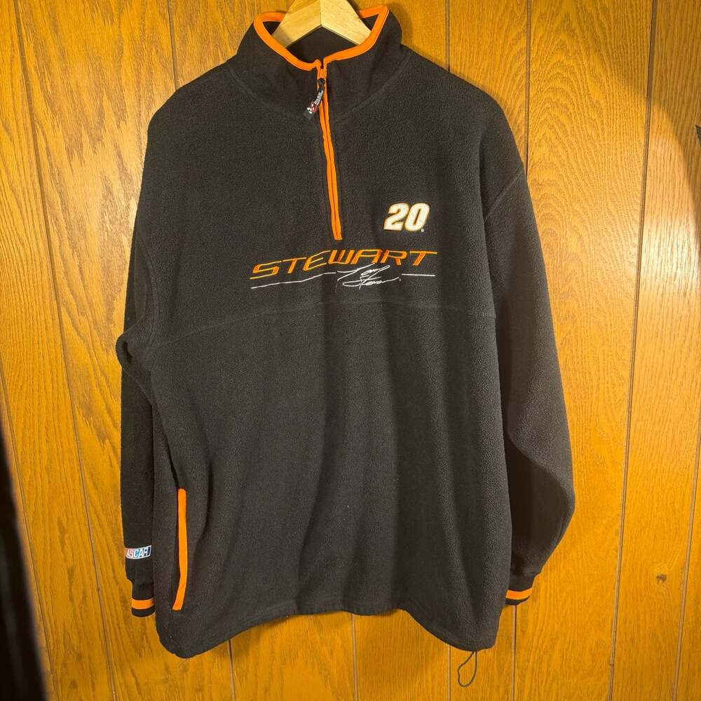 Vintage Chase Authentics Tony Stewart #20 NASCAR Fleece Quarter Zip Pullover